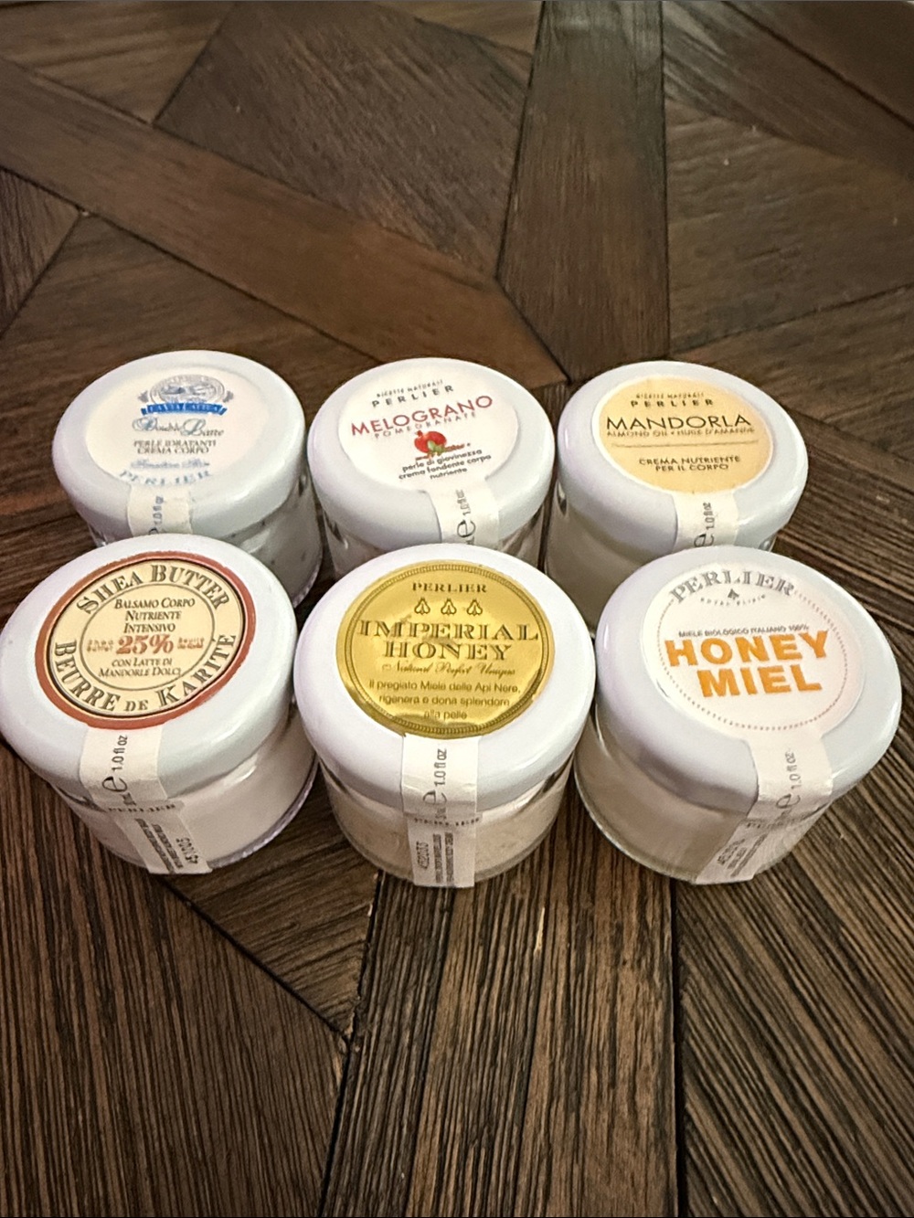 Perlier Variety Pack of 6 Italian Body Creams & Balms 1oz Each NIB Sealed